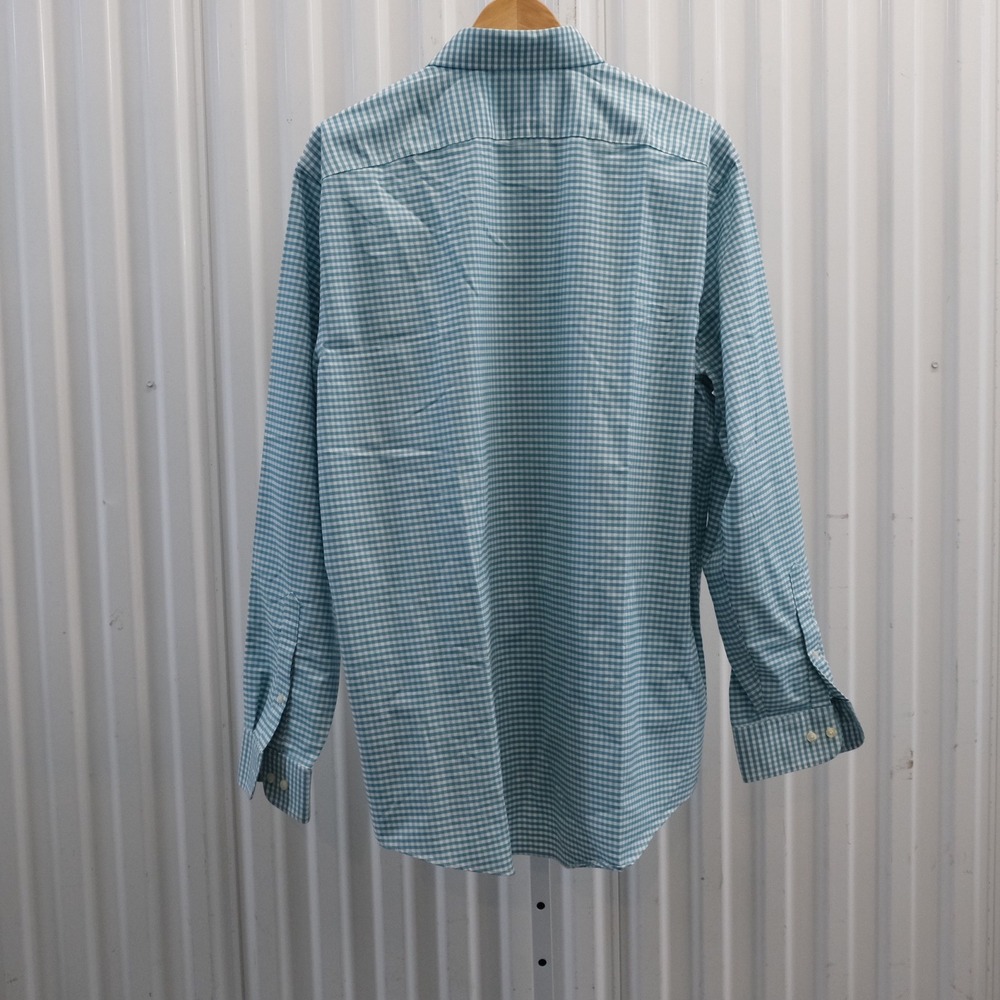 Stafford Mens Travel Fitted Wrinkle Free Oxford Dress Shirt‎ Size 17 1/2 - Picture 2 of 7